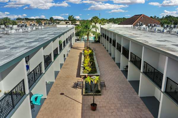 Open Courtyard Area at Avia Apartments at Reedy Creek, Florida